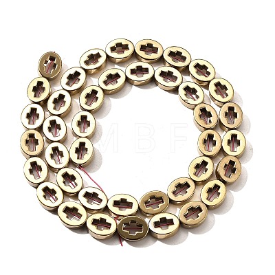 Electroplated Synthetic Non-magnetic Hematite Beads Strands G-L613-Z01-02F-1