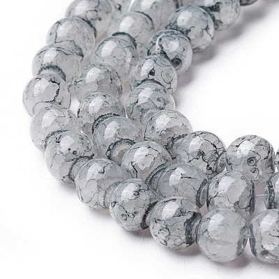 Spray Painted Glass Beads Strands GLAA-A038-C-49-1