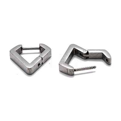304 Stainless Steel Huggie Hoop Earrings STAS-J033-17B-P-1