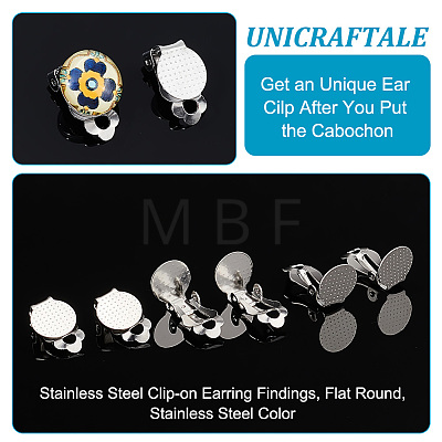 Unicraftale 304 Stainless Steel Clip-on Earring Findings STAS-UN0018-16P-1