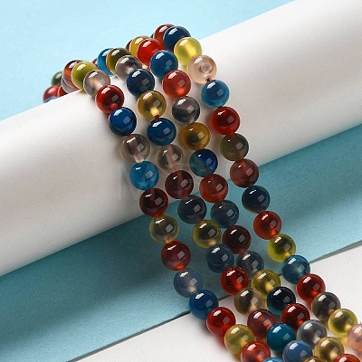Natural Runny Agate Beads Strands G-K356-A01-01-1
