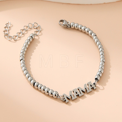 Mother's Day 304 Stainless Steel Link Bracelets WG01C4C-01-1