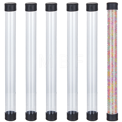 Transparent PVC Plastic Bead Storage Tubes AJEW-CY0002-92A-1