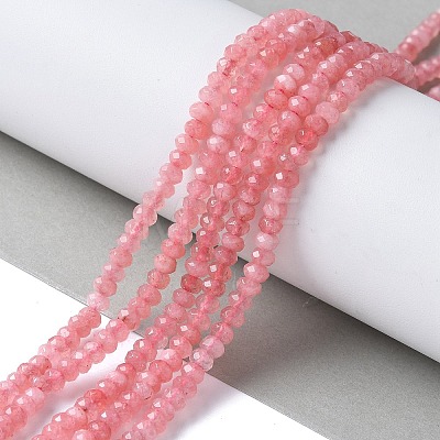 Dyed Natural Malaysia Jade Rondelle Beads Strands G-E316-2x4mm-66-1