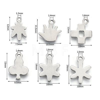 201 Stainless Steel Charms STAS-R118-11-1