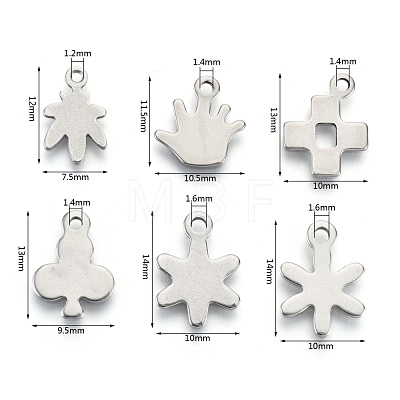 Non-Tarnish 201 Stainless Steel Charms STAS-R118-11-1