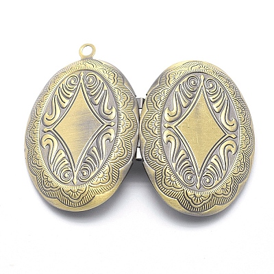 Brass Locket Pendants X-KK-F717-08AB-NR-1