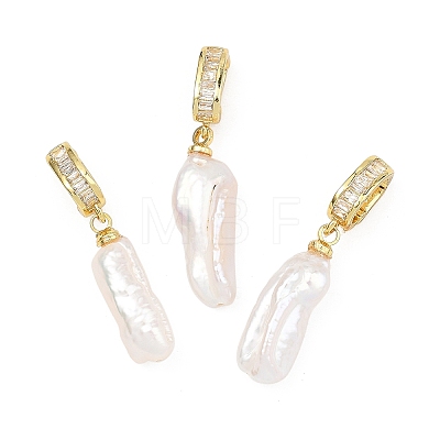 Natural Baroque Pearl Keshi Pearl Pendants PALLOY-JF05356-1