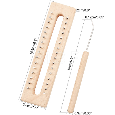 Wooden Knitting Tools Set TOOL-WH0018-22-1