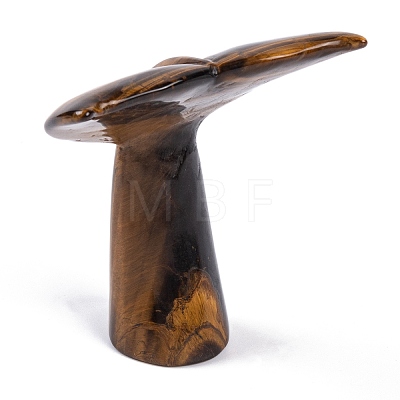 Natural Tiger Eye Whale Fishtail Figurines Statues for Home Office Desktop Feng Shui Ornament G-Q172-11C-1