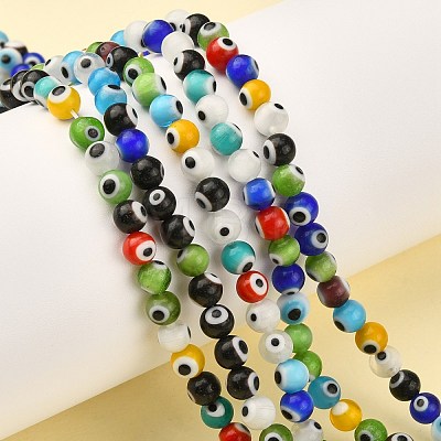 Handmade Italianate Lampwork Beads Strands X-D215-1