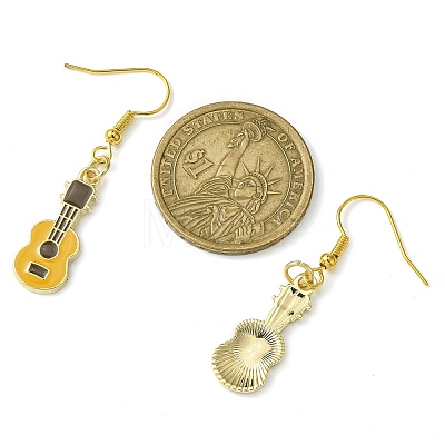 Golden Alloy Enamel Dangle Earrings EJEW-JE05653-05-1
