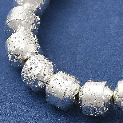 Electroplated Natural Lava Rock Beads Strands G-L606-B02-01F-1