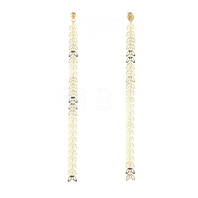 Brass Dangle Stud Earrings EJEW-JE03854-1
