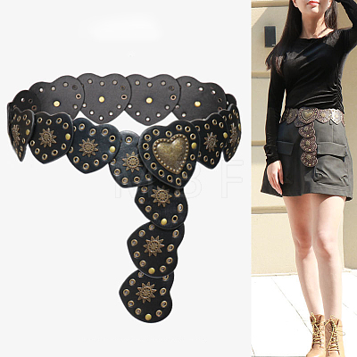 Vintage Alloy with Imitation Leather Chain Belts FS-WG26C2E-02-1