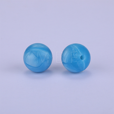 Round Silicone Focal Beads SI-JX0046A-66-1