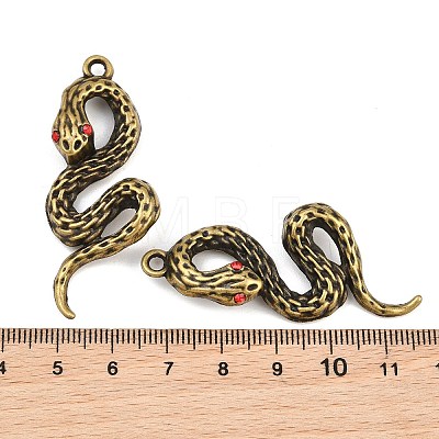 Alloy Burgundy Rhinestone Big Pendants AL-CBA2376-32AB-1