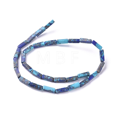 Assembled Synthetic Gold Line Turquoise and Natural Lapis Lazuli Beads Strands G-D0006-B01-1