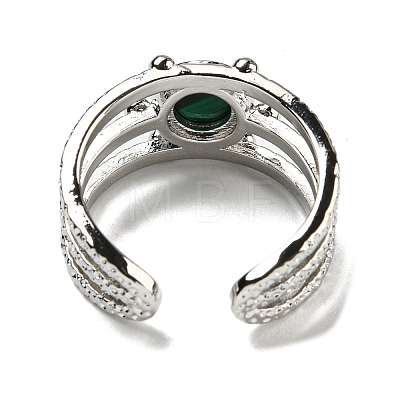 Natural Malachite Adjustable Rings RJEW-K269-10P-06-1