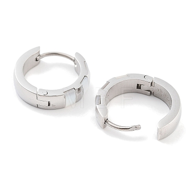 304 Stainless Steel Hoop Earrings EJEW-C096-28A-P-1