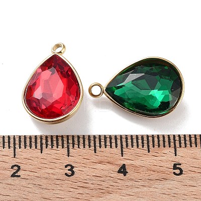 Faceted Glass Pendants STAS-P339-04G-1