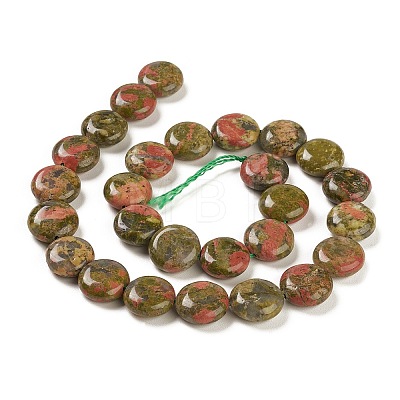Natural Unakite Beads Strands G-M403-C14-1