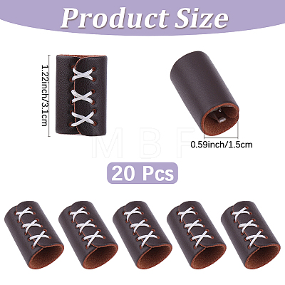 20Pcs PU Leather Cord Ends FIND-CL0002-36-1