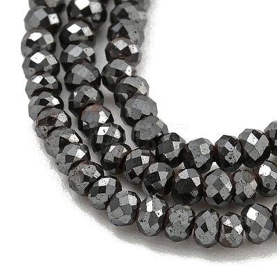 Electroplated Synthetic Non-Magnetic Hematite Beads Strands G-C136-K01-03-1