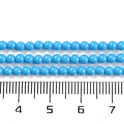 Synthetic Turquoise Beads Strands G-U004-02F-1