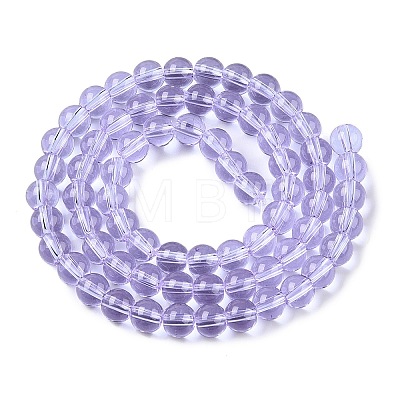 Transparent Glass Beads Strands GLAA-T032-T6mm-01-1