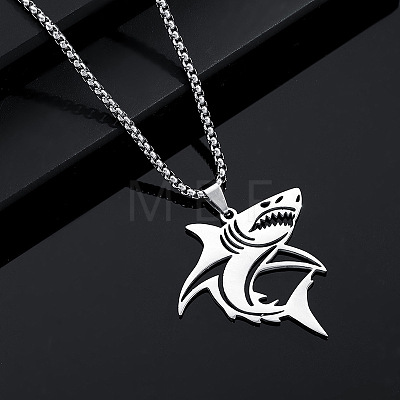 Hip-hop Style Animal Theme 304 Stainless Steel Pendant Necklaces FS-WG80E3F-06-1