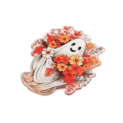 Halloween Theme Opaque Acrylic Pendants SACR-S034-04B-1