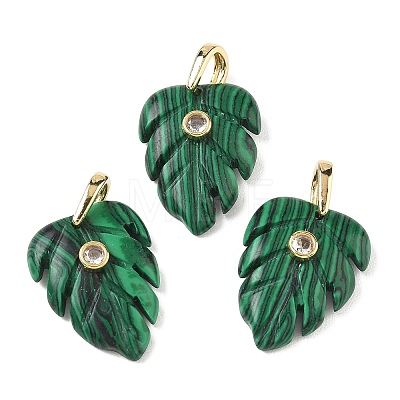 Synthetic Malachite Pendants GG-CBA105B-01B-G-1