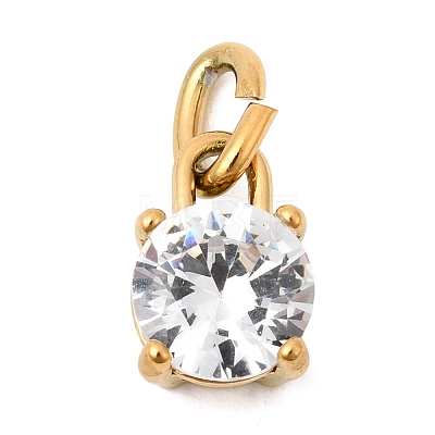 Birthdaystone Theme April 304 Stainless Steel Charms STAS-B128-60G-04-1