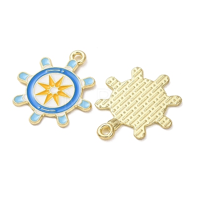 Ocean Alloy Enamel Pendants ENAM-B041-01L-1