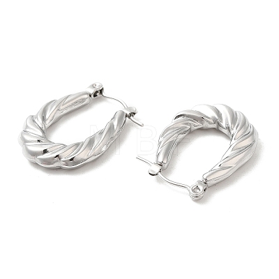 Non-Tarnish 304 Stainless Steel Hoop Earrings for Women STAS-D084-23P-1