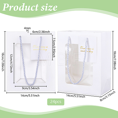 Rectangle Paper Gift Bags LS-ABAG-WH0040-57-1