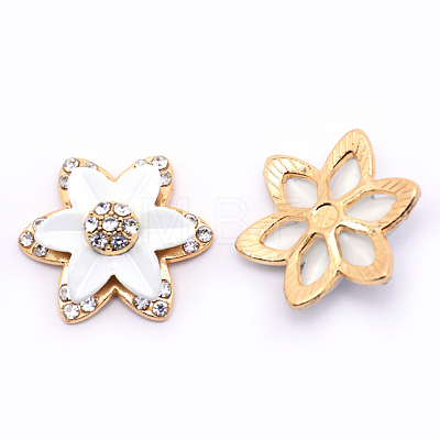 Spray Paint Alloy Cabochons PALLOY-WH0008-08-1