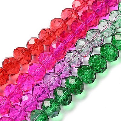 Transparent Painted Glass Beads Strands DGLA-A034-T8mm-A24-1