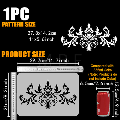 Plastic Hollow Out Drawing Painting Stencils Templates DIY-WH0396-806-1