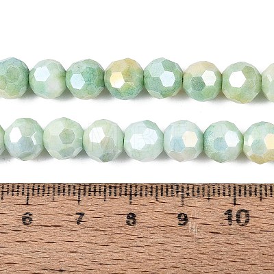 Anti-Tarnish Electroplate Glass Beads Strands EGLA-ZX010-8mm-12-1