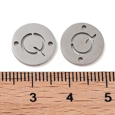 Non-Tarnish 201 Stainless Steel Hollow Flat Round Links FIND-R149-03Q-P-1