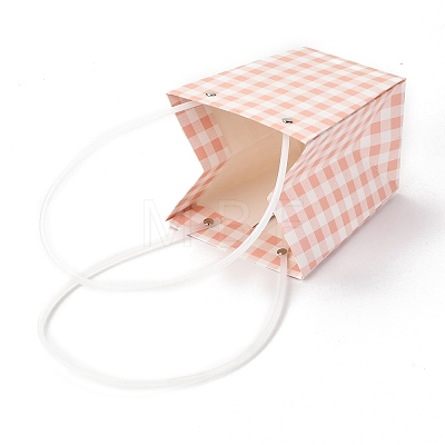 Trapezoid Kraft Paper Portable Bags CARB-J001-01D-1