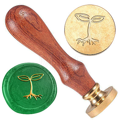 Golden Tone Brass Sealing Wax Stamp Head AJEW-WH0208-853-1