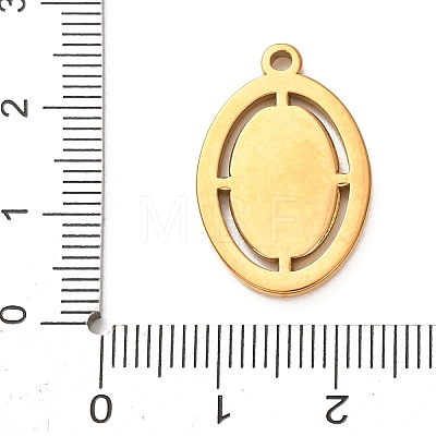 304 Stainless Steel Pendant Cabochon Settings STAS-Z204-04G-01-1