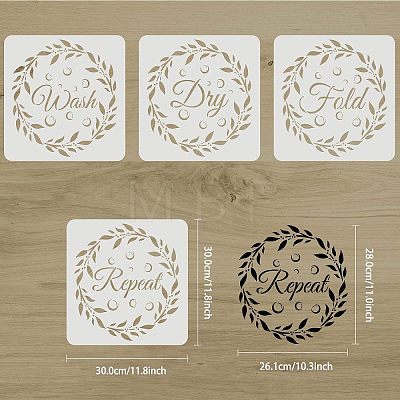 Environmental Protection Theme Plastic Drawing Painting Stencils Templates Sets DIY-WH0172-720-1