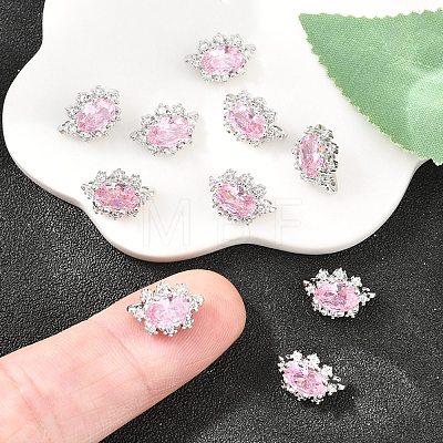 SHEGRACE Flower Brass Micro Pave Cubic Zirconia Spacer Bars XGRQ5K967-826P-1