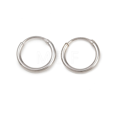 925 Sterling Silver Hoop Earrings STER-B008-01A-P-1