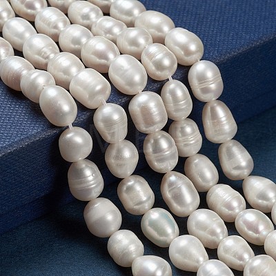 Natural Cultured Freshwater Pearl Beads Strands X-PEAR-N012-08N-1