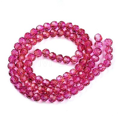 Baking Paint Transparent Glass Beads Strands DGLA-A035-T4mm-A03-1